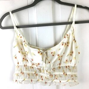 Gilly Hicks Floral Crop Top Size L Feminine Y2K Cottagecore